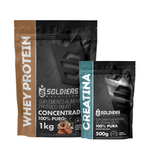 Kit Whey Protein Concentrado 1Kg + Creatina Monohidratada 500g