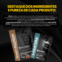 Kit Whey Protein Concentrado 1Kg + Creatina Monohidratada 500g